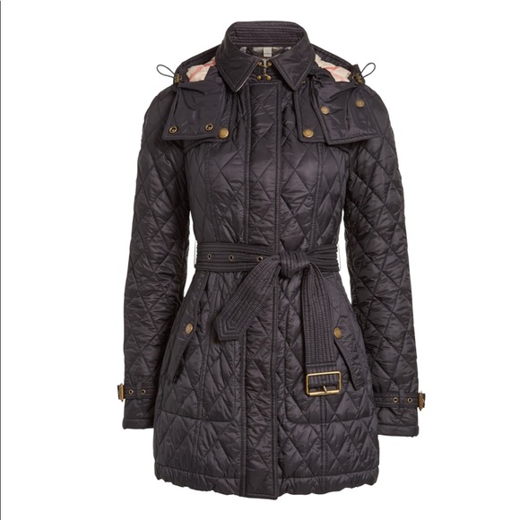 Burberry Jackets & Blazers - Burberry Finsbridge Belted Quilted Check Coat